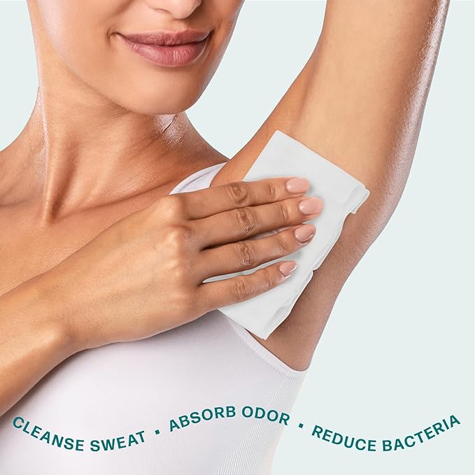 Dew Well Deodorant Wipes - Individually Wrapped Armpit Wipes & Purse Essentials - Sweat-Blocking Mini Deodorant - Compact Tissue Packs & Travel Accessories - 50 Count, Mint