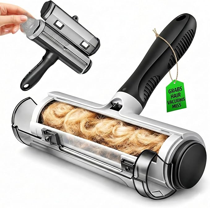 Pet Hair Remover Roller – Reusable Dog & Cat Hair Lint Roller for Couch, Carpet, Furniture, Rugs & Car Seats