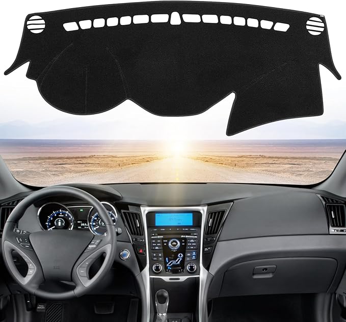 Dashboard Dash Cover Mat Carpet Compatible with 2011 2012 2013 2014 Hyundai Sonata