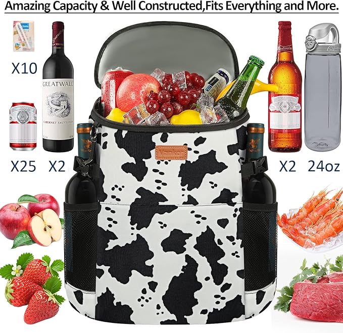 Camping Cooler Backpack 30 45 Cans, Soft Backpack Coolers Insulated Leak Proof Travel Cooler Bag Waterproof Lunch Picnic Beach Work Trip Thermal Bag Drink Beverage Beer Bag Cooler