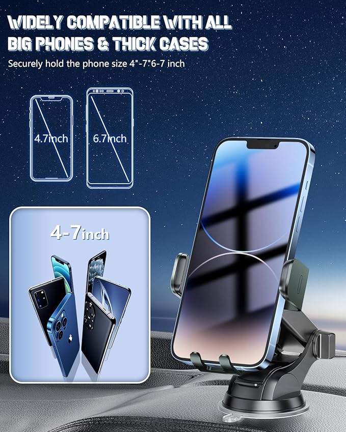 Wireless Car Charger, Fast Charging Phone Holder 3 in 1 Phone Mount Auto Clamping Car Accessories Compatible with iPhone 17 16 15 14 13 12 11 Xs XR, Samsung S23 Ultra S22 S21 S20(Forest Green)