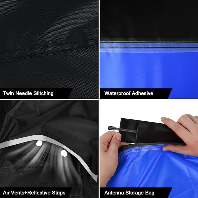 Waterproof Motorcycle Cover Replace for Indian Chieftain/Challenger, 420D Oxford Cloth Customized Motorcycle Cover for Snow Rain Dust Protection