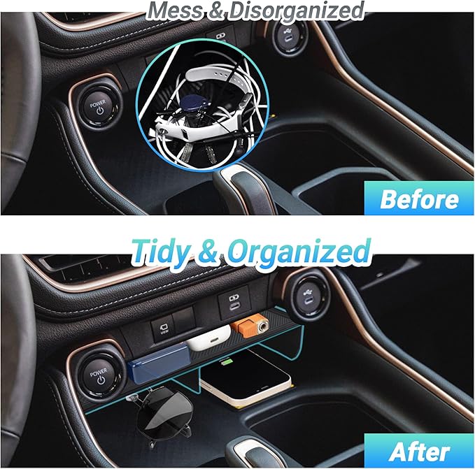 Center Console Organizer Compatible with 2023-2025 2026 Toyota Grand Highlander Interior Accessories, Console Organizer Tray for Cell Phone and Vehicle Key