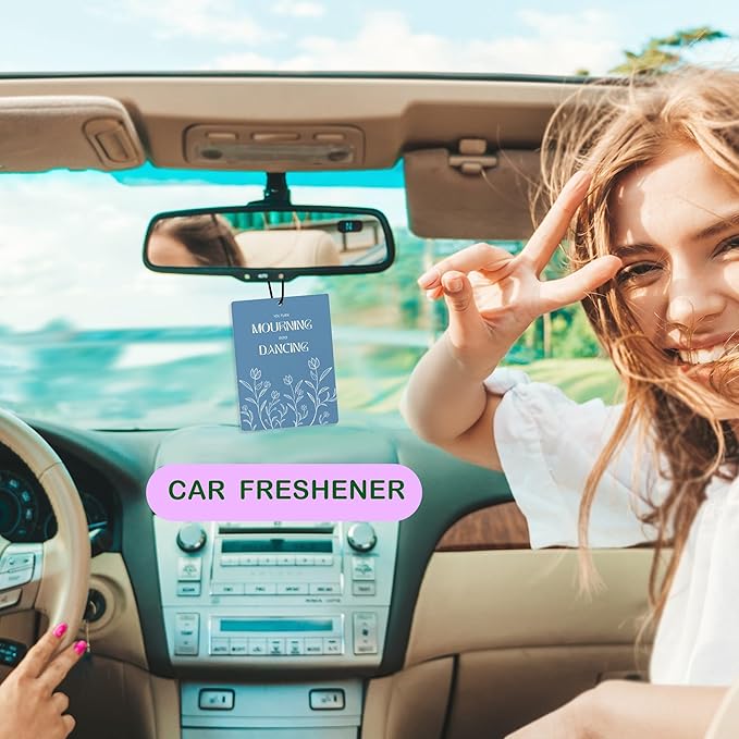 Blue Floral Christian Car Air Freshener, Bible Verses Air Freshener Hanging 3 Pcs for Cars Closet Drawer or Books, Religious Christian God Car Accessories Mirror Decor for Women