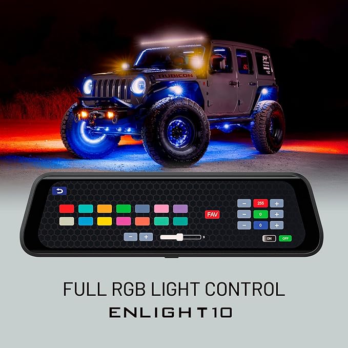 Stinger Ford Bronco (2020+) 9.66” 4K UHD Touchscreen Digital Rear View Mirror Monitor & 4K Front Dashcam, 2K Back Up Camera, Anti-Glare Night Vision, Built-in DVR w/ 64GB SD Card, Impact Detection
