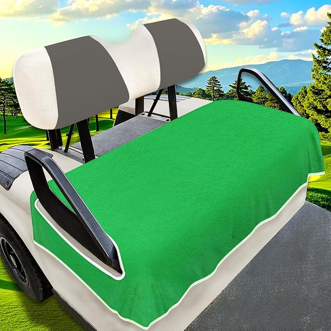 YOKYHOM Golf Cart Seat Covers for 2/4-Seater, Microfiber Seat Towel Blanket, Keeps Seats Cool, Clean & Comfortable, Fits EZGO, Club Car, Yamaha, 51"x31"