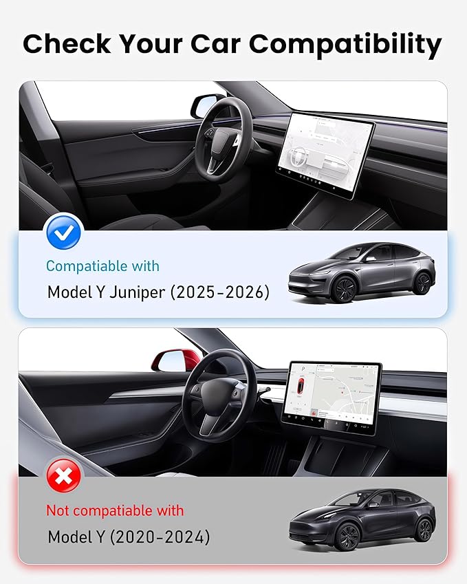 2026 Upgraded Tesla Model Y Juniper Sunshade Roof, UPF200+ Roof Sunshade with Storage Bag, No-Sag&No-Gaps Heat Insulation Foldable Roof Shade, Tesla Accessories for Juniper 2025-2026, Gray
