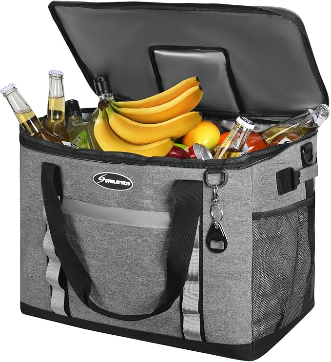 Maelstrom Collapsible Soft Cooler Bag,35/55/75 Cans Beach Cooler with Flip Top Lid, Ice Chest, Leakproof & Portable for Beach, Camping, Road Trips & Grocery Shopping