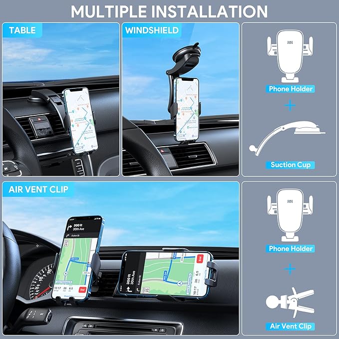 Wireless Car Charger, 15W Qi Fast Charging Auto-Clamping Car Phone Mount Charger Air Vent Phone Holder for iPhone 14/13/12 mini/12 Pro Max/11 Pro Max/Xs MAX/XR/8+,Samsung S23/S22/S21/S20 Plus/Note20