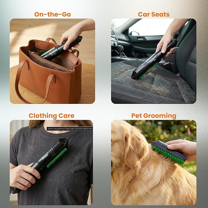 Pet Hair Remover & Shedding Solution: 5-Piece Complete Kit with Dog Grooming Glove, Furniture Cleaner Pad, and 3-Pack Washable Reusable Lint Rollers - Ideal for Home, Clothes, Carpet
