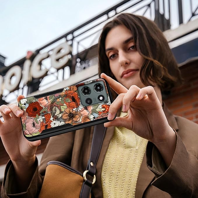 for Moto G 2026/2025 Case Women - Compatible with MagSafe Cute Girls Magnetic Protective Phone Cover Girly Mushroom Flower Heavy Duty Shockproof Design for Motorola Moto G 5G 2025 Cases