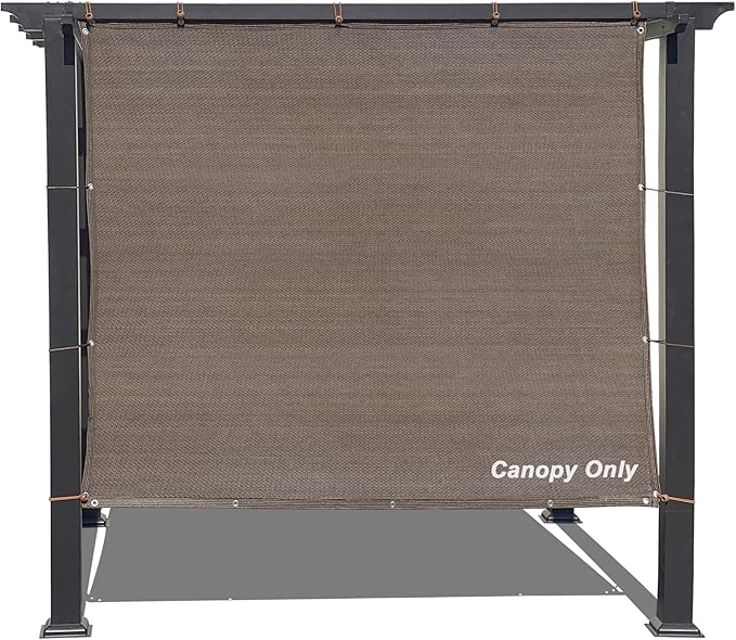 Alion Home Sun Shade Privacy Panel with Grommets and Hems on 4 Sides for Patio, Awning, Window, Pergola or Gazebo - Mocha Brown (10' x 7')