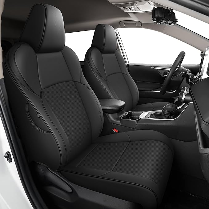 AOMSAZTO Custom Fit Seat Covers for Toyota bZ4X XLE,Limited 2023 2024 2025 2026 Full Set Waterproof Faux Leather Cover Seat Set Interior Accessories Cushion Protector Breathable Seat Cover Sets Black