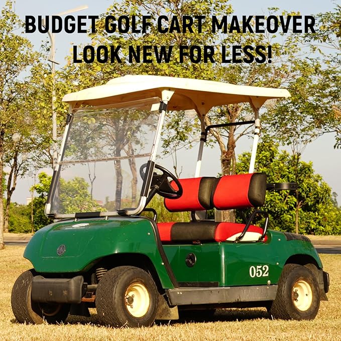 Golf Cart Front Seat Covers for Yamaha G2 G8 G9 G11 G14 G16 G19 G20 G21 G22, Durable Polyester Fabric Yamaha Golf Cart Seat Covers, Breathable Washable