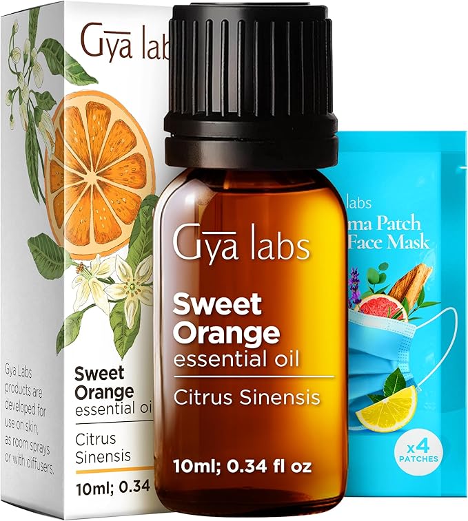 100% Pure Orange Essential Oil - 0.34 Fl Oz - Orange Oil for Hair, Skin, Diffuser, Aromatherapy & DIY Candle Making Scent