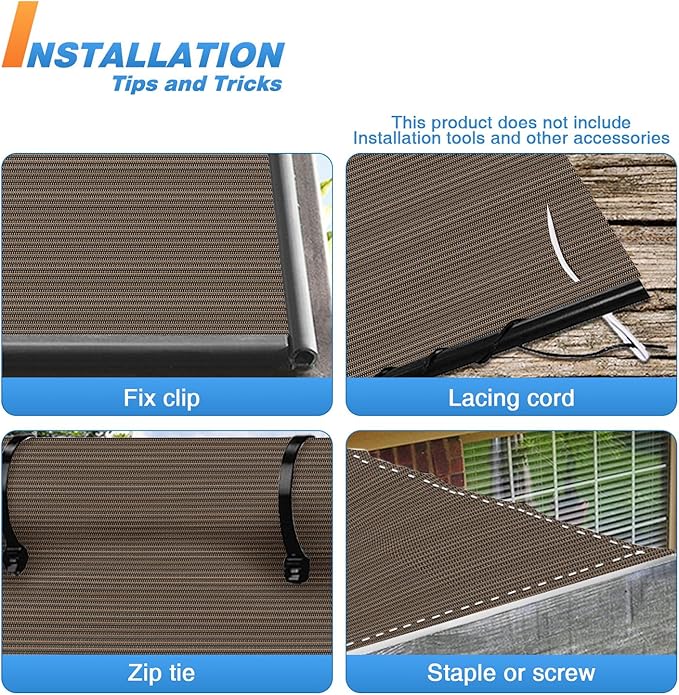 TANG Sun Shade Fabric Roll 8'x71' Shade Cloth for Garden Brown HDPE Mesh Shading Pergola Cover Replacement Canopy, 95% Blockage Sunshades for Outdoor Patio Backyard Plant