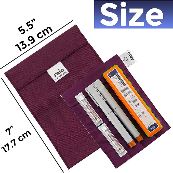 FRIO Cooling Wallet - Insulin Cooler for 45+ Hours of Stress Free On The Go - Burgundy - Large