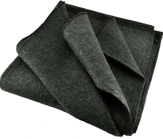 1 Wool Blanket Outdoor Cover Military Camping Survival Warm 51"x80" 2lbs Large Outdoors Camping Stadium Blanket Picnics Travel Moving Survival Kit Camp Sleeping Outdoor Furniture Blanket Car Home