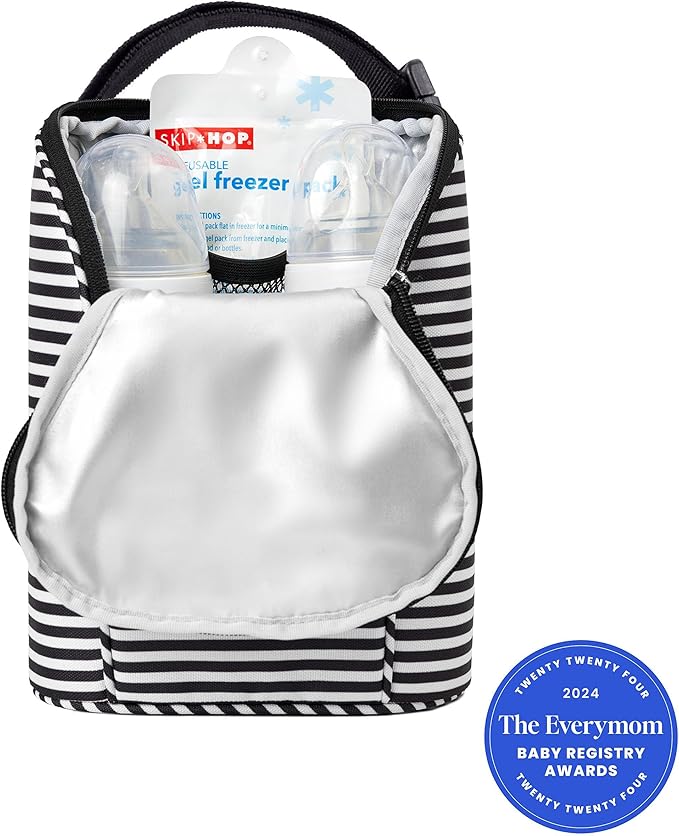 Skip Hop Baby Breastmilk Cooler Insulated Bottle Bag, Grab & Go, Chevron