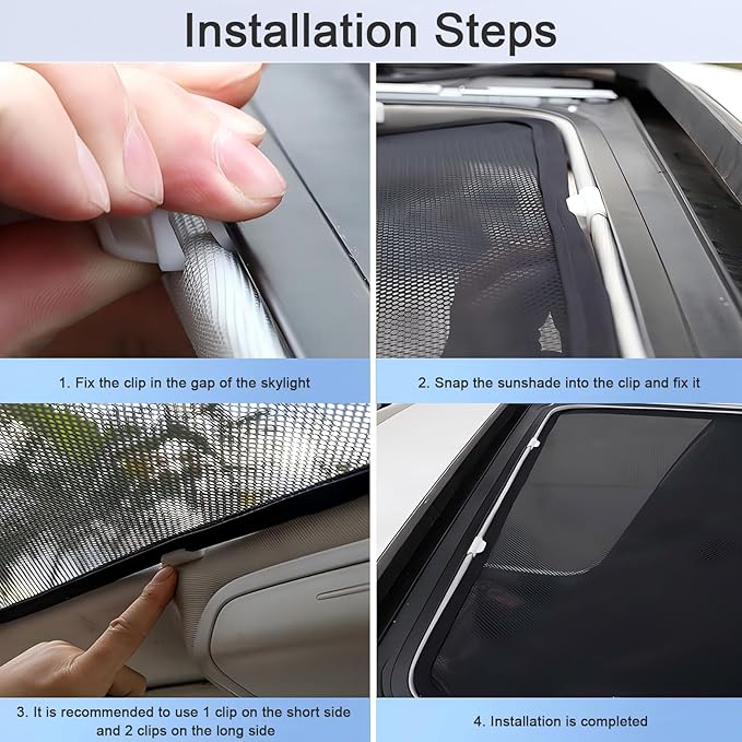 Car Glass Roof Sunshade Compatible with Audi Q5 2009-2017, One-Piece Sunroof Shade with Storage Bag, Foldable Sunshade Roof Cover, Heat Insulation, Sun Protection, No-Sagging