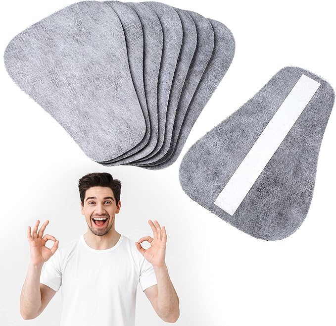 Jutom 8 Pcs Charcoal Underwear Flatulence Pads Deodorizer Women Men High Absorption Charcoal Pad Flatulence Filtering Absorb Odor Unpleasant Smells for Adults Home Car Pet Bathroom Basement(Gray)