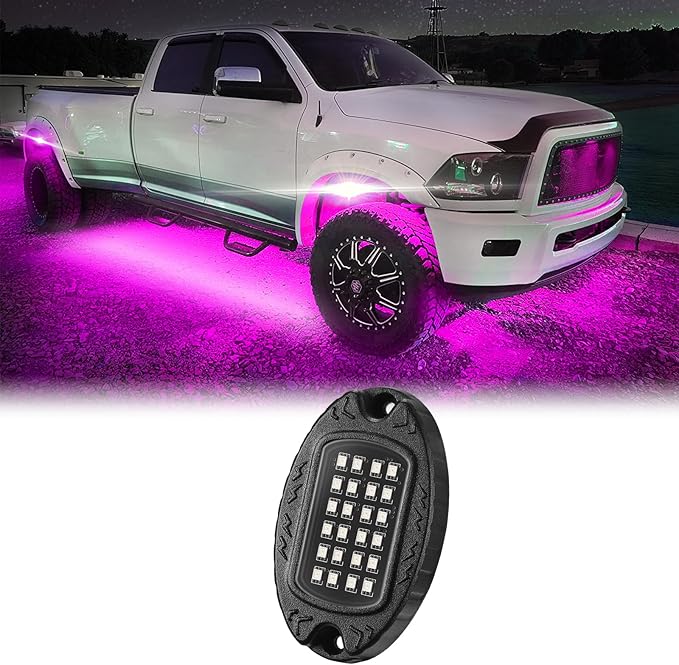 1 Pod Replacement Damaged Pod for Segmented Metal RGB LED Rock Lights 12v Underglow Light Multicolor Waterproof Neon for Jeep Trucks ATV UTV Golf Cart Offroad Pickup RZR SXS