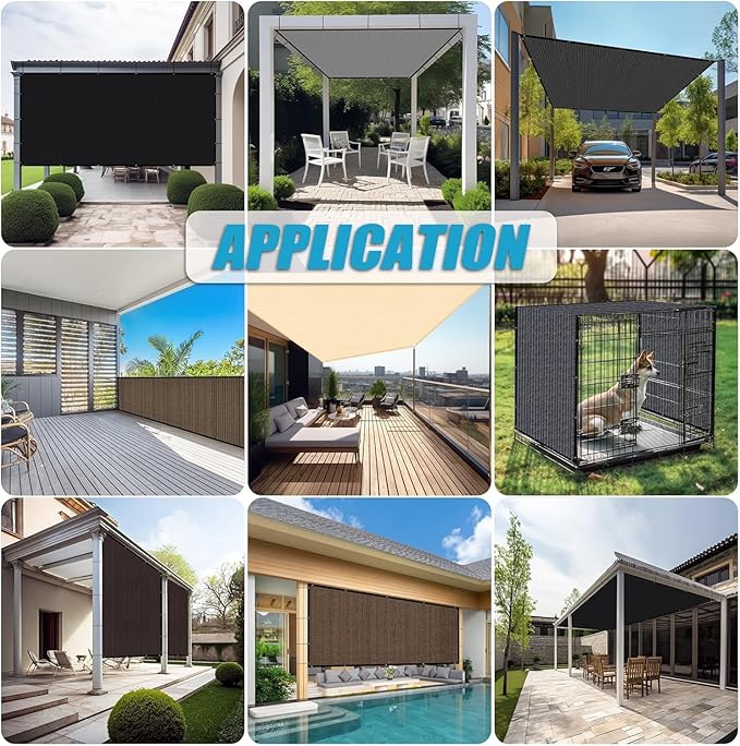 Amagenix 90% Pergola Shade Cover 14' X 15' Sun Shade Cloth with Grommets for Outdoor Garden Patio Porch, Commercial Grade 200 GSM - Cable Zip Ties Included (We Customized) GN108, White