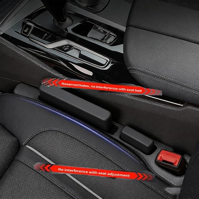 YANTING Car Seat Gap Filler 2 Pack - No Drop Seat Guard, Universal Car Seat Gap Plug with Storage Slot, Durable Non-Slip Material, Anti-Drop Gap Filler for Cars, Trucks & SUV (Black)