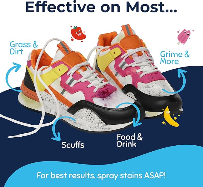 Miss Mouth's Messy Eater Stain Treater and Messy Steppers Shoe Cleaner Magic Duo - Stain Remover for Clothes, Carpet, Upholstery and Shoe Cleaner for Sneakers, Leather, Cloth, Mesh