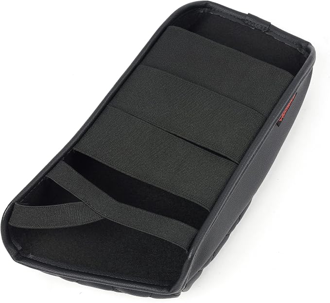 KMMOTORS Center Console Cover Compatible with Kia NIRO – Armrest Cushion & Console Protector for 2017, 2018, 2019, 2020, 2021, 2022 (Black)