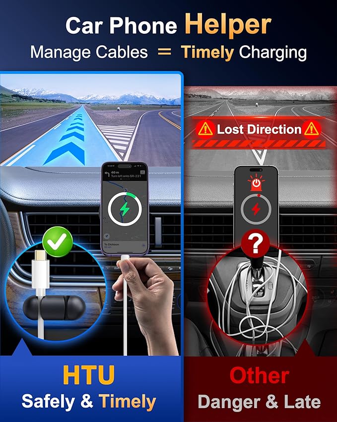 HTU [2026 True Military-Grade] Magnetic Car Mount Vent [Upgraded Strongest Magnet & Metal Hook] for MagSafe Phone Holder Car for iPhone 17 16 15 14 13【Patent & Safety Cert】, Non-Charging, Royal Blue