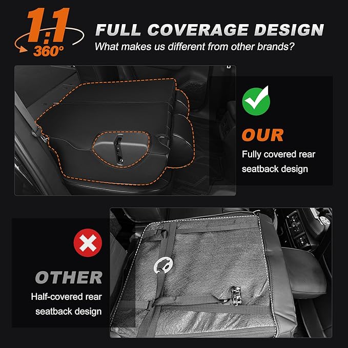 AOMSAZTO Car Seat Covers for Toyota RAV4 Limited XLE SE Platinum Adventure 2013 2014 2015 2016 2017 2018 (NOT for Hybrid) Custom Fit Faux Leather Full Set Black（2013-2018 Black）
