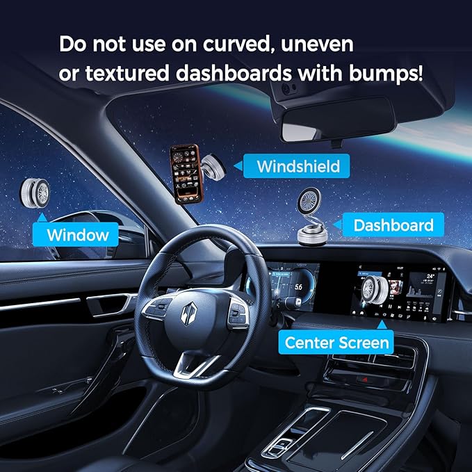 2026 Upgraded 360° Nano Gel Vacuum Magnetic Car Phone Holder,Reinforced Ultra Suction Cup Pocket Size Foldable Phone Mount for Dashboard/Gym/Mirror MagSafe iPhone Air 17 16 15 14 13 12 Pro Max(Silver)