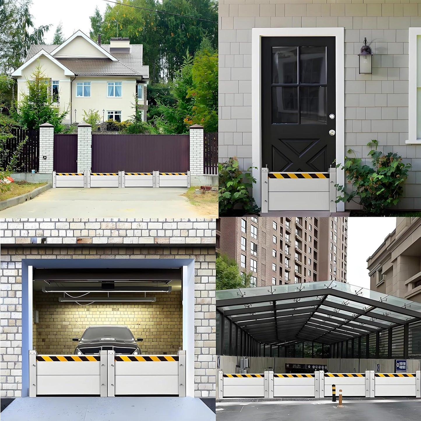 Flood Barriers for Home Exterior - Aluminum Alloy Outdoor Easy Flood Barrier Garage Doors Water Barriers for Flooding,H7.9 Inch/L10.5FT