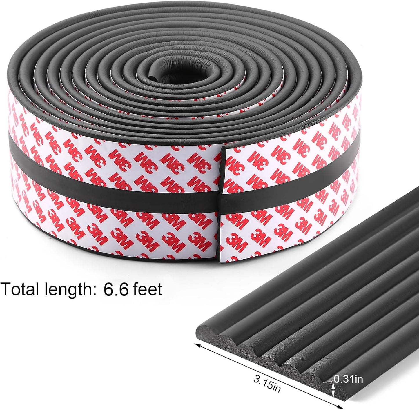 Baby Proofing Edge Protector 6.6 feet with 3M Strong Adhesive Pre-Taped, Baby Proof Padding Extra Wide Edge Safety Guards for Sharp Edges, Table, Desk- Black