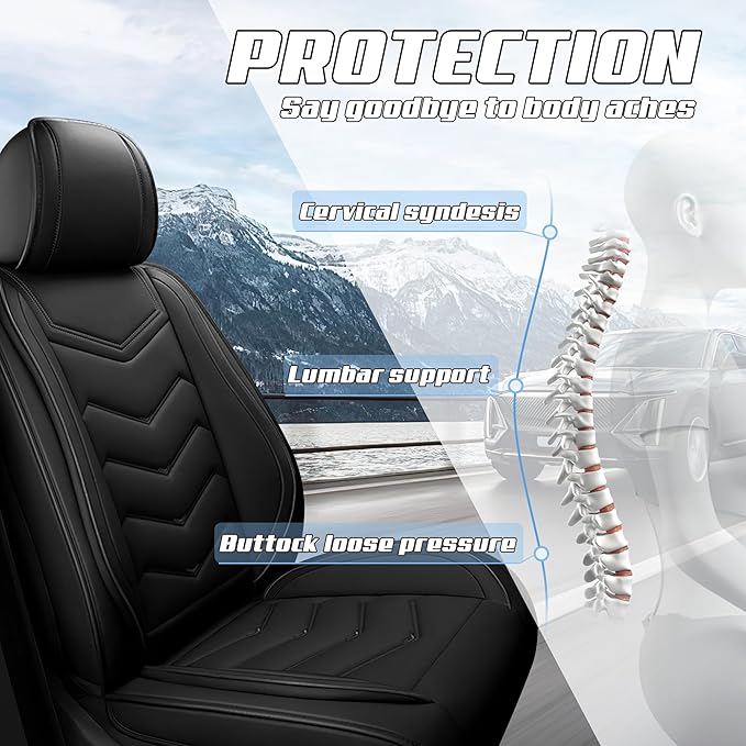 Car Seat Covers Fit for Infiniti g37 2000-2026, Stylish Sport Seat Covers, Waterproof Wear-Resistant Premium Nappa Leather Car Seat Cover.(2 Pcs Front/Pure Black)