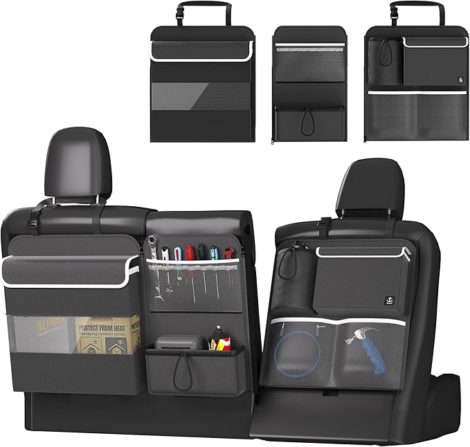 Back Seat Trunk Organizer Hanging Car Organizer Trunk Foldable Cargo Storage with 7 Large Pockets