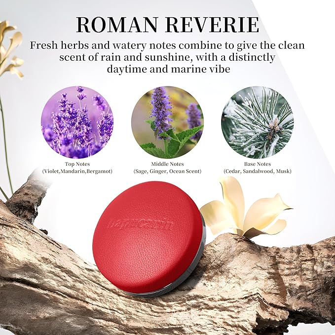 Car Air Vent Clip Freshener Refills Tablets Solid Fragrance Replacement Pads with 2 PCs Roman Reverie Scents