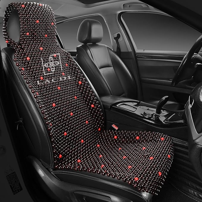 LACDL Beaded Seat Covers for Truck, Trailer, Van, RV, Car Seat Cooling Cover, Auto Ventilated Seat Cushion, Wood Breathable Car Seat Beads, Seat Cooler Pad Sweat Protector for Summer, Stars