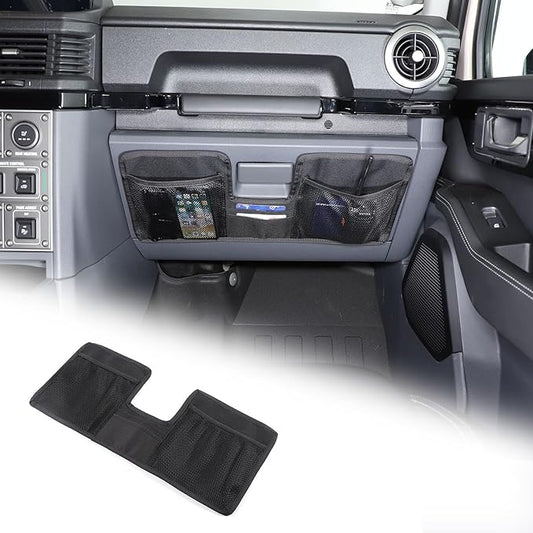 Car Glove Box Cover Storage net Bag Storage Bag Compatible with Ineos Grenadier 2020-2025 Oxford Cloth Car Glove Box External Adhesive Storage Bag Organizer Interior Accessories