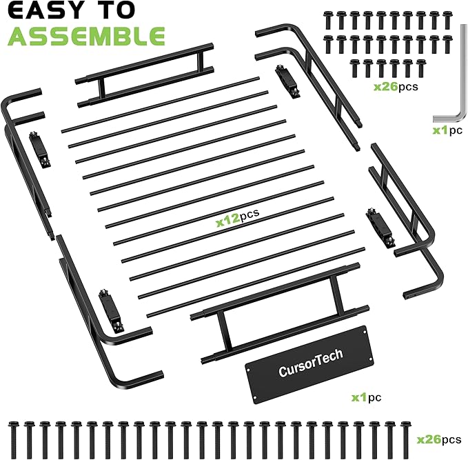 Roof Rack Basket 51"x36" Universal Heavy Duty Rooftop Cargo Carrier 300 lbs Capacity Steel Vehicle Cargo Rack Basket Luggage Holder for SUV Truck Car Travel & Camping Storage