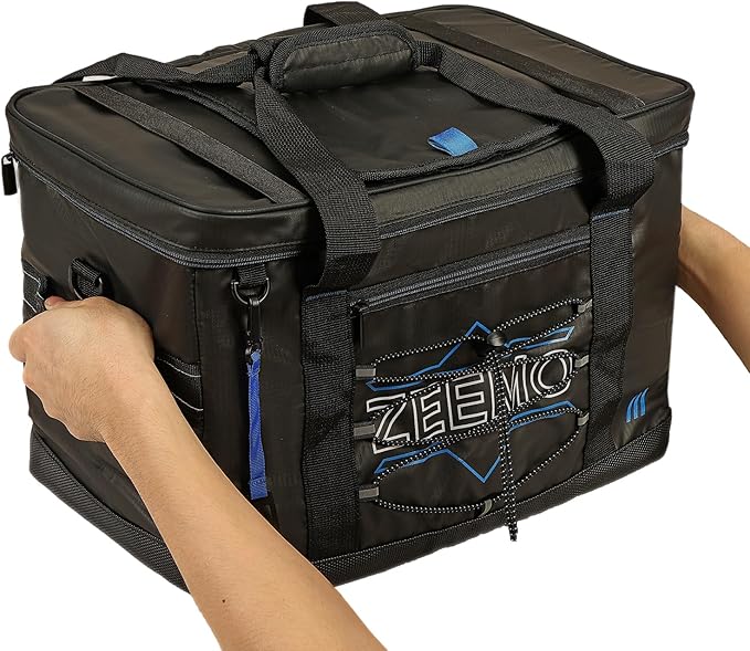 ZEEMO Large Collapsible Insulated Cooler Bag, 48 Cans Leakproof Soft-Sided Portable Cooler for Camping, Travel, Picnic, Beach, Backyard, Parties, Black