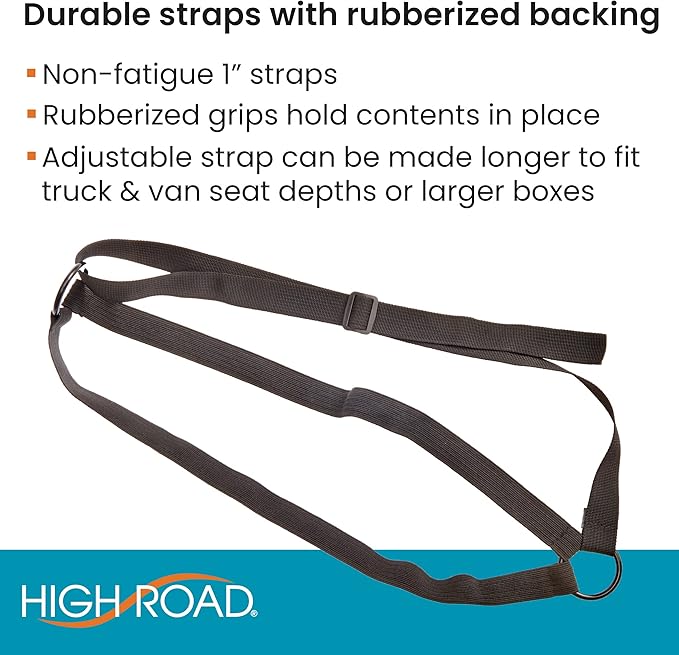 High Road HoldTight Car Seat Strap Holder for Purse, Grocery Bag, Tote and Packages for Cars, SUVs, Vans and Trucks - 2-Pack