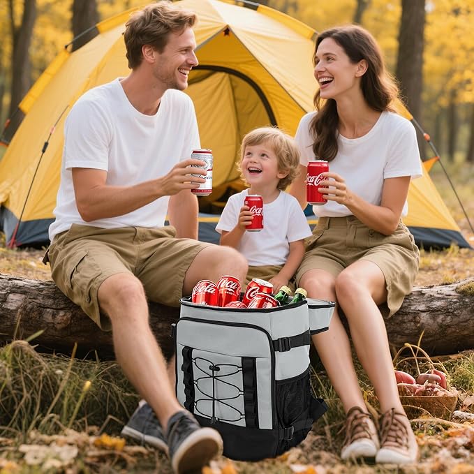 MIYCOO Cooler Backpack - 40 Cans Insulated Backpack Cooler for Men & Women, Portable 2 Leak Proof Compartments Coolers Bag for Beach Travel Picnic Lunch Hiking BBQ Camping