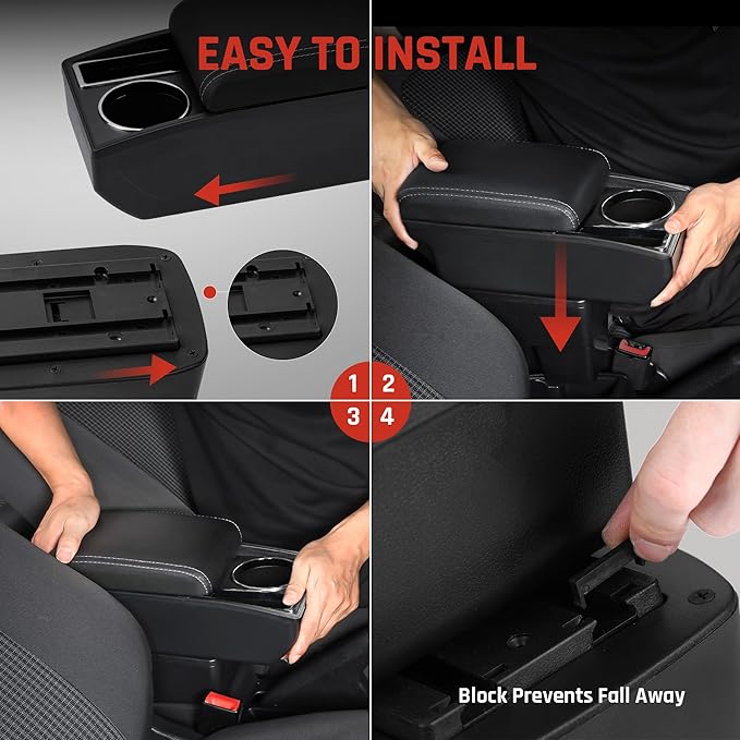Car Armrest Box for Toyota Yaris Vitz 2006-2011 Auto Accessories Center Console Leather Arm Rest Double-Layer Storage Space with Cup Holder (White Thread)