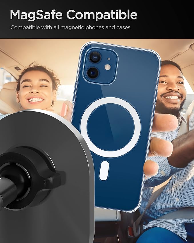 GALVANOX Phone Holder for Tesla Model 3 / Model Y - Magnetic Car Mount with Wireless Charging (Compatible with MagSafe)