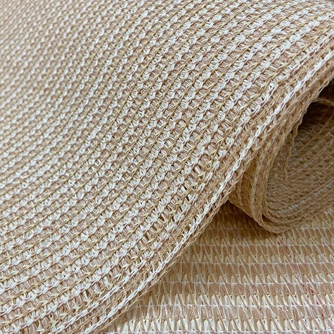 Alion Home© Sun Shade Privacy Panel with Grommets on 4 Sides for Patio, Awning, Window Cover, Pergola or Gazebo - Banha Beige (Custom Sizes)