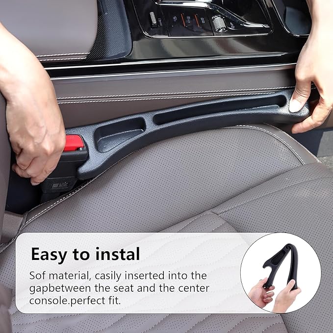 【Compatible with Toyota Highlander】 Seat Gap Filler,No Drop Seat Guard Compatible with Toyota Highlander.Drop Seat Guards for Cars(2Pcs),Emergency Keychain Car Escape Tool(2Pcs)