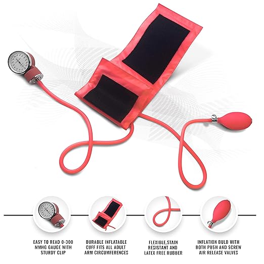ASA Techmed Nurse Starter Kit - Stethoscope, Blood Pressure Monitor, Tuning Forks, and More - 18 Pieces Total (Pink)