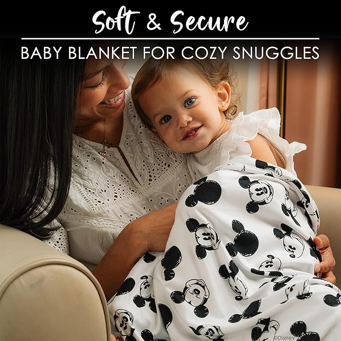 Milk Snob Disney Infant Boy/Girl Swaddle Blanket, Soft Receiving, Security and Play, Toddler Infant NewbornBedding, Baby Shower, Baby Registry Gift (Mickey Mouse Sketch) 34 * 34 inches